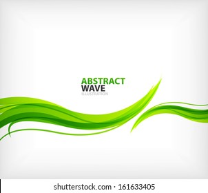 Modern green eco swirl abstraction