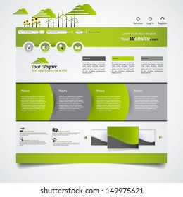 Modern green eco website 