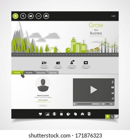 Modern green eco website 