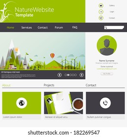 Modern green eco website 
