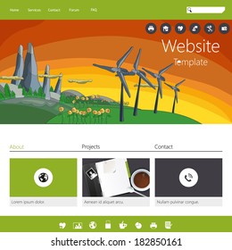 Modern green eco website 
