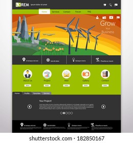 Modern green eco website 