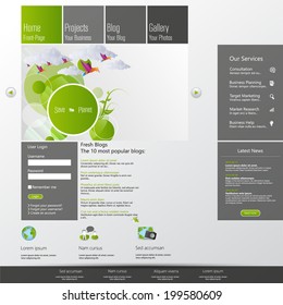 Modern green eco website 