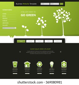 Modern green eco website template
