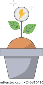 Modern green environmental ecology icon