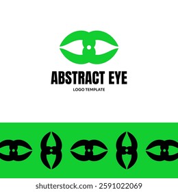 Modern Green Eye Logo Company Vector