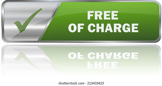 modern green free of charge label sign