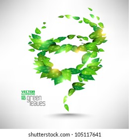 modern green fresh leaves vector design