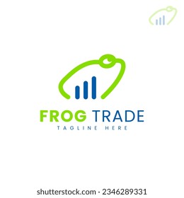 Modern Green Frog Finance Logo Design Vector Template