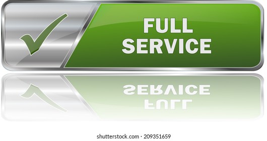 modern green full service button