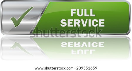 modern green full service button