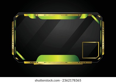 Modern green game overlay stream panel template