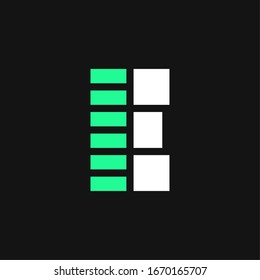 Modern Green Geometric Vektorillustration Logo Letter E. E-Letter-Design-Vektorillustration