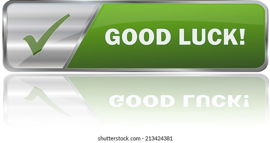 modern green good luck sign