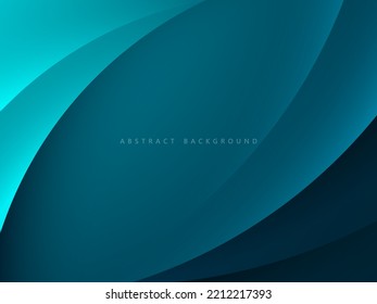 modern green gradient 3d paper cut waves abstract background