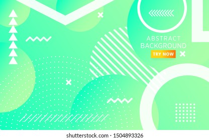 modern green gradient abstract geometric shape background with dots. can be used in cover design, poster, flyer, book design, website backgrounds or advertising. vector illustration.