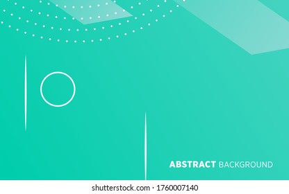 modern green gradient abstract geometric shape background banner design.