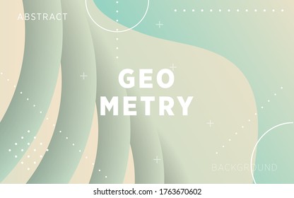 banner de fondo de forma de forma abstracta de degradado verde moderno con línea.se puede usar en diseño de portada, afiche, volante, diseño de libros, fondos de sitios web o publicidad. ilustración vectorial.