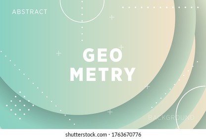 modern green gradient abstract geometry shape background banner with line.can be used in cover design, poster, flyer, book design, website backgrounds or advertising. vector illustration.