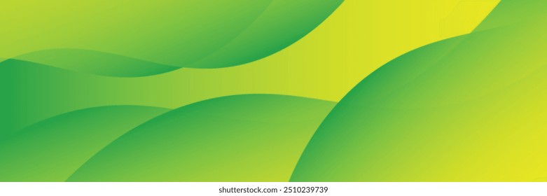Modern green gradient background with waves. vector EPS 10