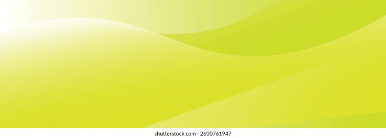 Modern green gradient background with waves. vector