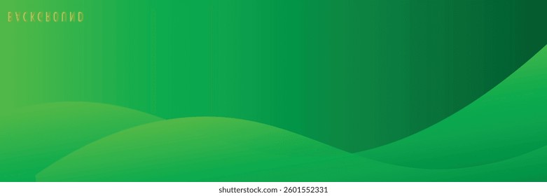 Modern green gradient background with waves. vector modern