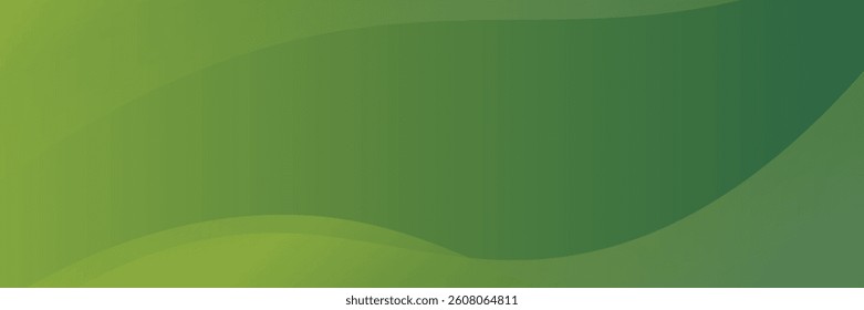 Modern green gradient background with waves. vector eps 10
