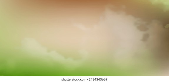 Modern green gradient backgrounds with clouds. Header banner. Bright abstract presentation backdrop. Vector illustration