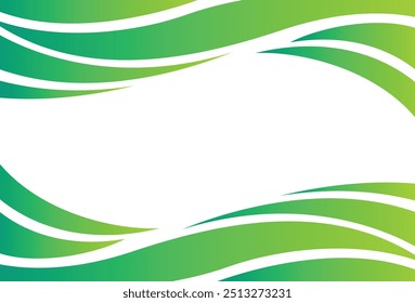 Modern green gradient banner background. Graphic design banner pattern background template with dynamic wave shapes.