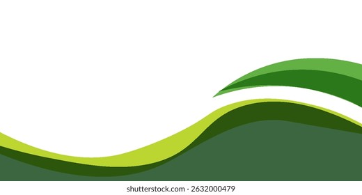 Fondo de Anuncio degradado verde moderno. Plantilla de fondo de patrón de Anuncio de Diseño gráfico con Formas de onda dinámica