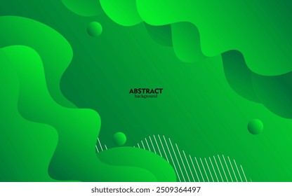 Fondo abstracto líquido del color verde moderno del gradiente y composición fluida de la forma