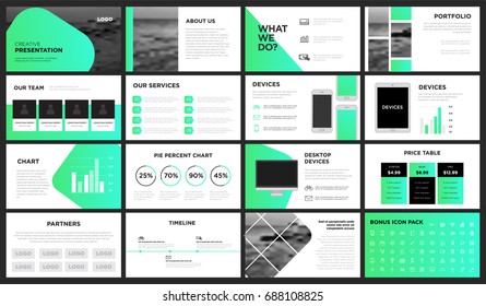 Modern Green Gradient Presentation Template. You can use it presentation, flyer and leaflet, corporate report, marketing, pitch, annual report, catalog.