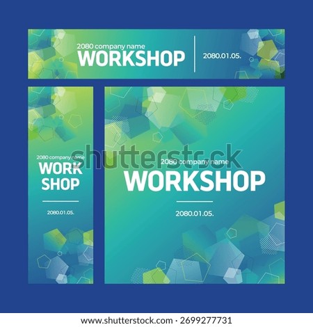 Modern Green Gradient Workshop Event Promotional Templates