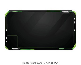 Moderno verde e cinza tecnologia sobreposição fluxo gamer modelo tela design