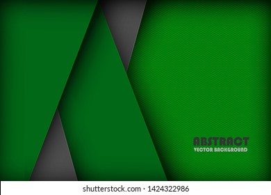 Modern green and grey background vector overlap layer on dark space with abstract style for background design. Texture with green square element decoration.