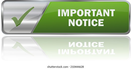 Modern Green Important Notice Sign