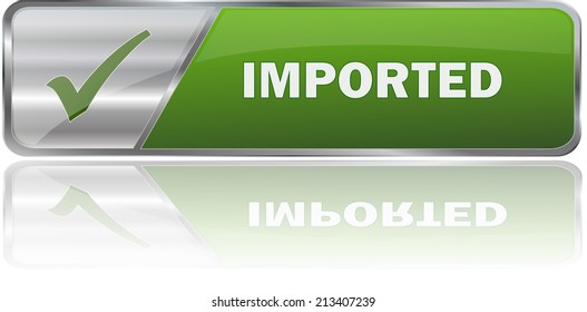modern green imported label sign