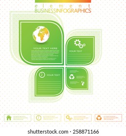 Modern green infographic design. Vector illustration