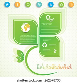 Modern green infographic design. Vector illustration