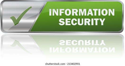 modern green information security label sign