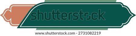 Modern green Islamic lower third banner with decorative gold shape on left