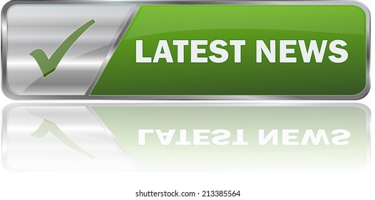 modern green latest news label sign