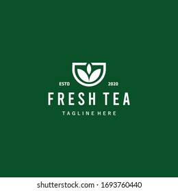 Inspiración en el concepto de diseño del logotipo de la hoja verde moderna
