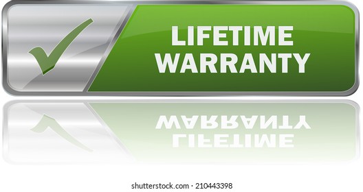 Modern Green Lifetime Warranty Sign