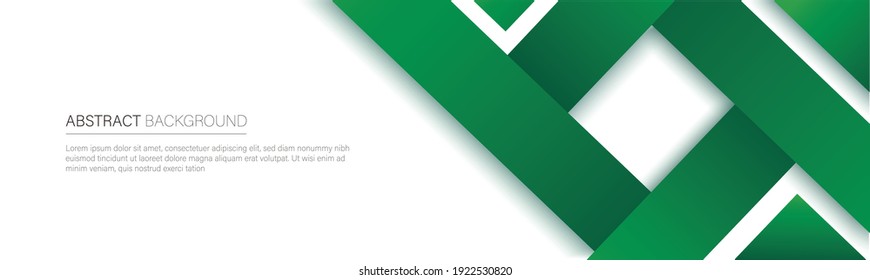 banner moderno de línea verde. ilustración vectorial