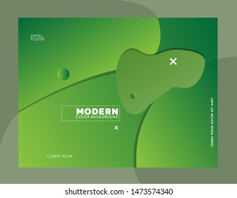 Modern Green Liquid Bacground Gradient free vector