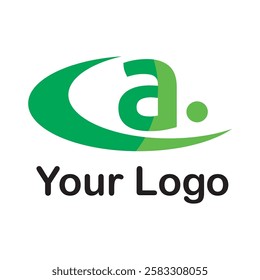 Modern Green Logo Design Concept Featuring Letter A Symbol