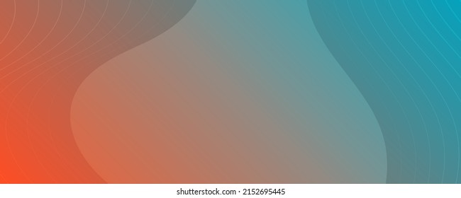 Modern green and orange gradient backgrounds with wave lines. Header banner. Bright geometric abstract presentation backdrops. Vector illustration