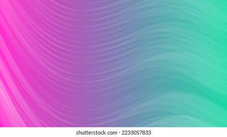 Modern green and pink gradient backgrounds with wave lines. Header banner. Bright geometric abstract presentation backdrops. Vector illustration