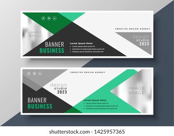modern green presentation abstract business banner